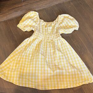 J. Crew Kids Yellow Gingham Dress